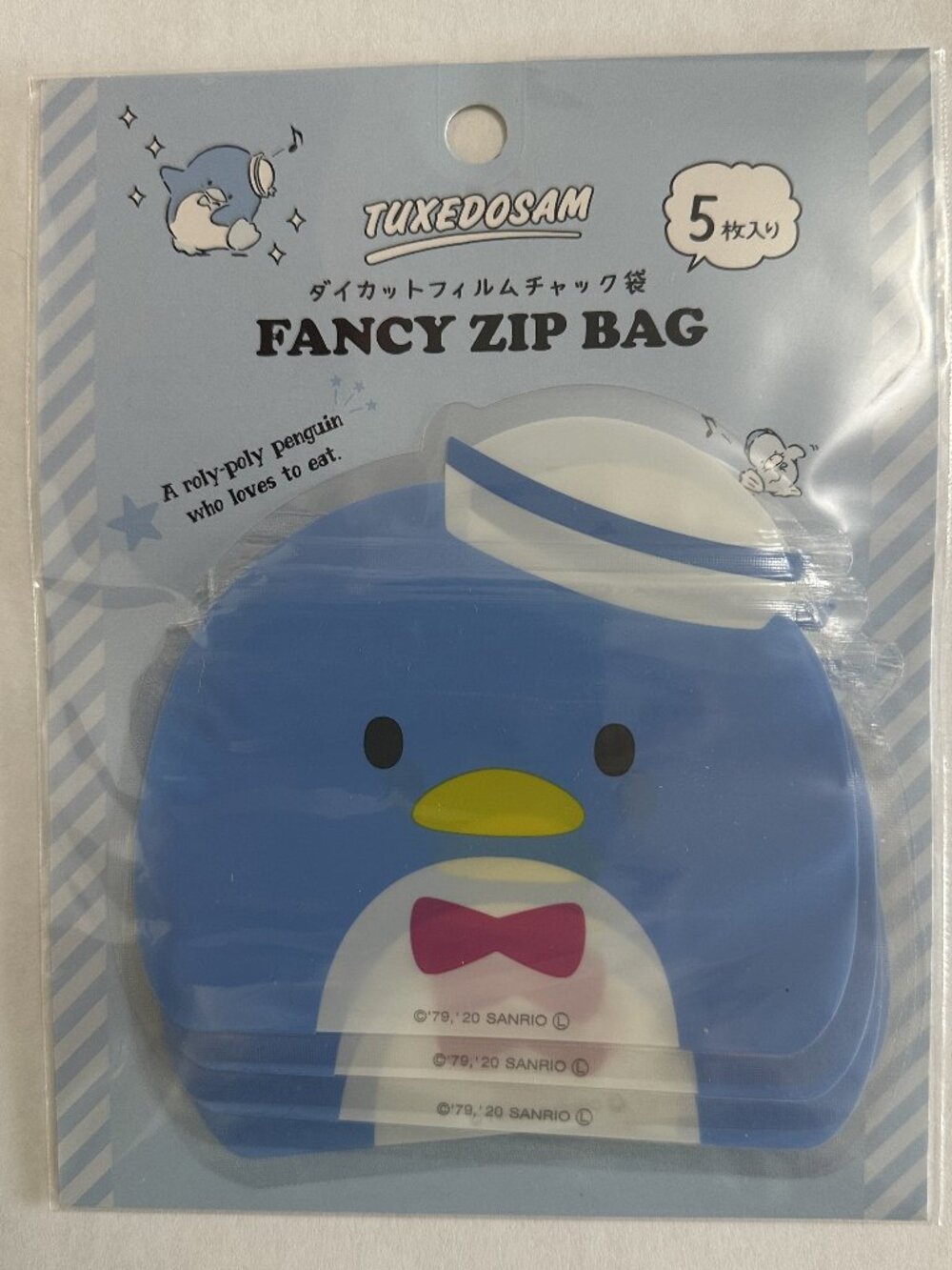 Sanrio Tuxedosam Face Die-Cut Fancy Zip Bag Pack